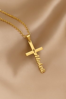 collier croix personnalisable